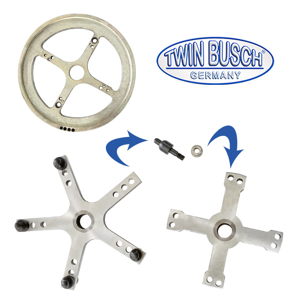 Set di 3 flange di centralizzazione per l'equilibratrice di pneumatici per autocarri TWF-50T