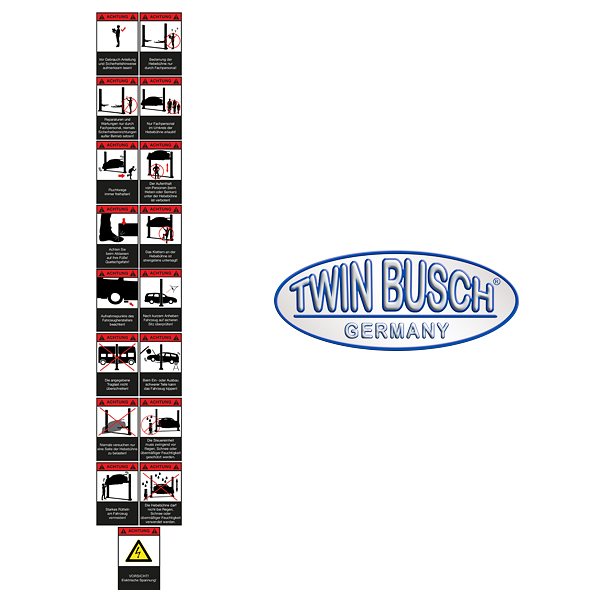 Autocollant Avertissements pour TW242A-FZ