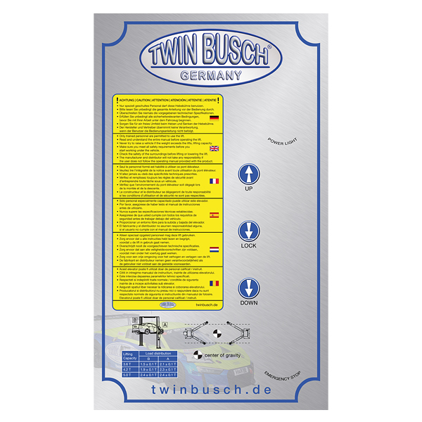 Dispositif d'arrêt d'urgence pour TW242E, TW236PE, -B3.9, TW242PE, -B4.3, TW250, -B4.5, TW260, -B4.5