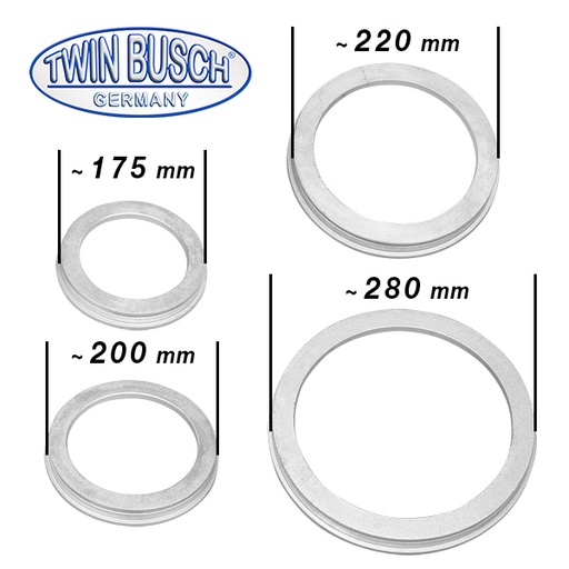 [TWX-00T-R] A set of 4 different protective rings for truck tyre changers